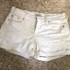 J.Crew white denim shorts